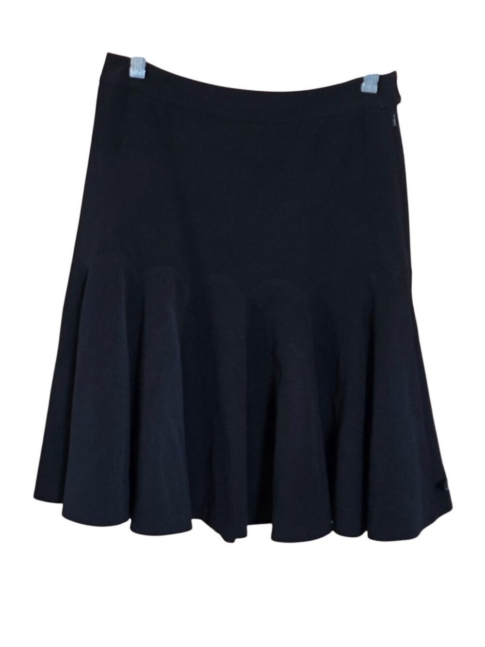 Black Flared Ruffle Skirt Womens goth whimsygoth officewear chic upscale